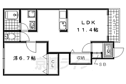 ウェルシーアイ 1LDKの間取図画像