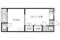 藤村マンション 1DKの間取図画像