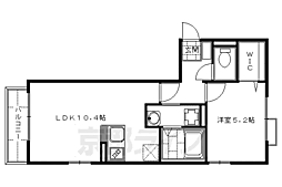 アップヒルズ 1LDKの間取図画像