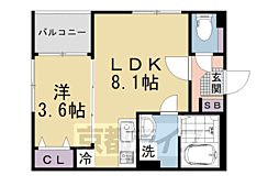 ブリエスポワール 1LDKの間取図画像