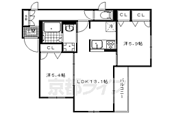 ロジュマンドN2 2LDKの間取図画像