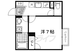 シャーメゾン和 1Kの間取図画像