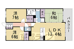 エスリード長岡天神 3LDKの間取図画像