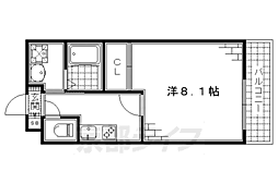 サクシード伏見京町 1Kの間取図画像