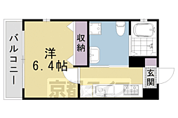 グランドーリアJR円町駅前 1Kの間取図画像