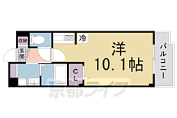 エアリーイースト ワンルームの間取図画像
