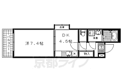 メゾン・リズミィ 1DKの間取図画像