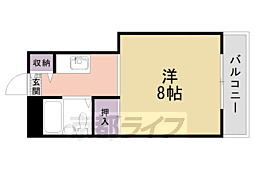 昇栄マンション 1Kの間取図画像