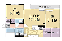 ル・グランアメニティヒルB棟 2LDKの間取図画像