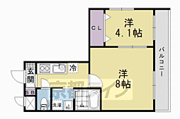 Vivace丹波橋 2Kの間取図画像