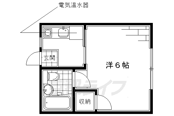 ベルハイツ 102｜京都府京都市伏見区西大文字町(賃貸アパート1K・2階・17.00㎡)の写真 その2