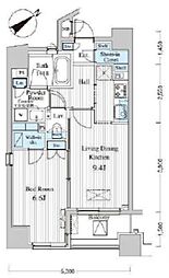 東京メトロ銀座線 赤坂見附駅 徒歩7分の賃貸マンション 3階1LDKの間取り