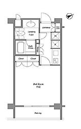 東京メトロ有楽町線 飯田橋駅 徒歩10分の賃貸マンション 3階1Kの間取り