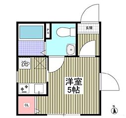 東京メトロ丸ノ内線 四谷三丁目駅 徒歩5分の賃貸マンション 5階1Kの間取り