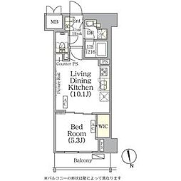 東京メトロ有楽町線 江戸川橋駅 徒歩8分の賃貸マンション 2階1LDKの間取り