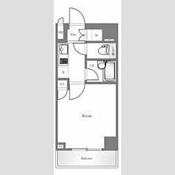 ルーブル新宿水道町 1Kの間取図画像