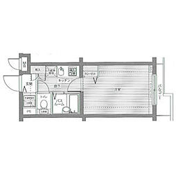トーシンフェニックス牛込神楽坂 1Kの間取図画像