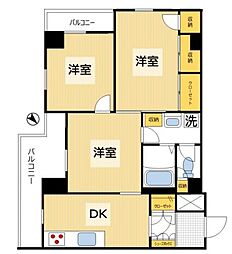 中銀音羽マンシオン 3DKの間取図画像