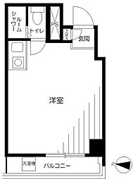 ライオンズマンション麹町桔梗 ワンルームの間取図画像