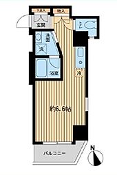 神楽坂フラッツ ワンルームの間取図画像