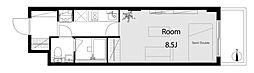 藤和ハイタウン新宿 ワンルームの間取図画像