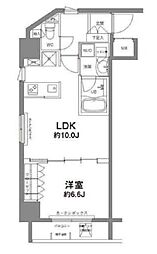 コンフォリア新宿御苑2 1LDKの間取図画像