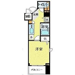 トーシンフェニックス江戸川橋 1Kの間取図画像