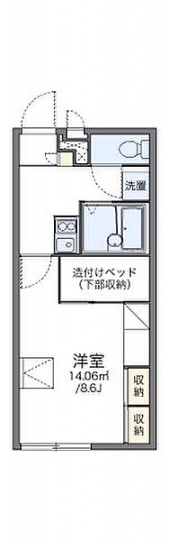 レオパレス桐ノ水 105｜徳島県徳島市鮎喰町1丁目(賃貸アパート1K・1階・23.18㎡)の写真 その2