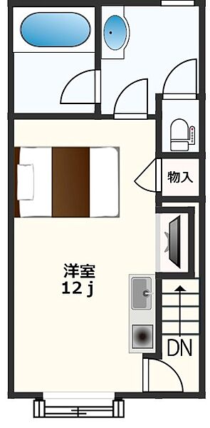 サニースクエアP-1 505｜徳島県徳島市南二軒屋町西山(賃貸アパート1R・2階・46.00㎡)の写真 その2