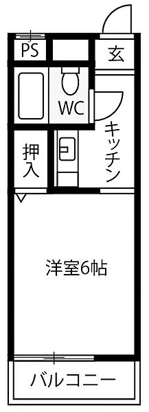 アグレア・エスポワール 201｜徳島県徳島市応神町古川字東(賃貸アパート1K・2階・22.00㎡)の写真 その2