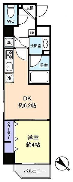 ラグゼナ八千代台 ｜千葉県八千代市八千代台西1丁目(賃貸マンション1DK・6階・28.92㎡)の写真 その4