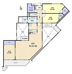 ダイアパレス志津 3SLDKの間取図画像