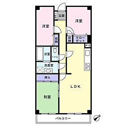 ハイホーム第2志津駅前 3LDKの間取図画像