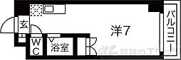 プレリュード江坂 ワンルームの間取図画像