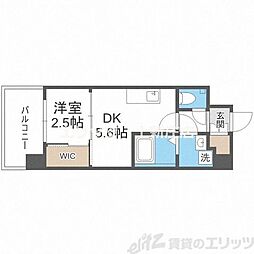 セレニテ福島プリエ 1DKの間取図画像