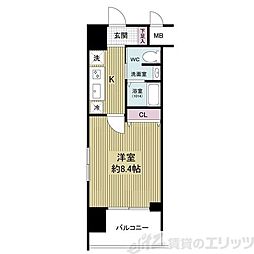 グランカーサ梅田北 1Kの間取図画像