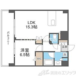 プレサンス東淀川駅前プローシェ 1LDKの間取図画像