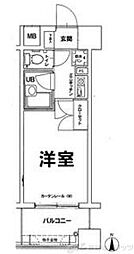 エスリード新大阪第8 1Kの間取図画像