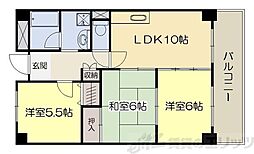 緑地シティハイツ 3LDKの間取図画像