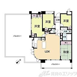 レジディア千里万博公園 4LDKの間取図画像
