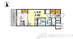 グランセジュール江坂パーカー江坂ビル 1LDKの間取図画像