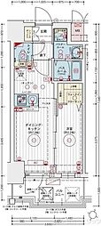 エステムコート新大阪XVIIベイス 1DKの間取図画像