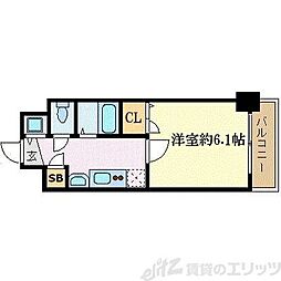 プレサンス新大阪クレスタ 1Kの間取図画像