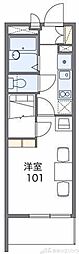 レオパレスグランドゥール 1Kの間取図画像
