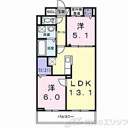 マストリア 2LDKの間取図画像
