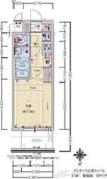 プレサンス江坂クォーレ 1Kの間取図画像