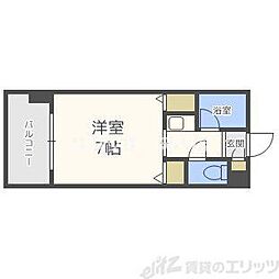 LeCiel福島 1Kの間取図画像