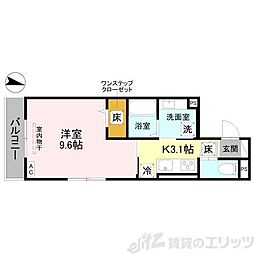 フォーシーズンズ瑞光 1Kの間取図画像