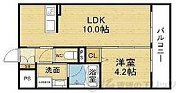 エルパシオン吹田泉町 1LDKの間取図画像