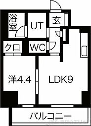 グラヴィーア江坂江の木町 1LDKの間取図画像